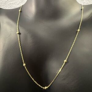 Station chain 18k real gold 18"